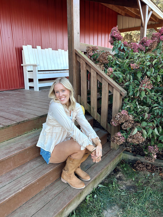 Golden Hour Blouse, ivory