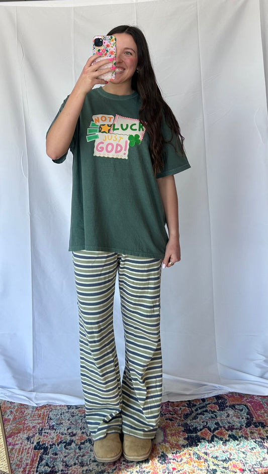 Not Luck Just God! comfort colors tee