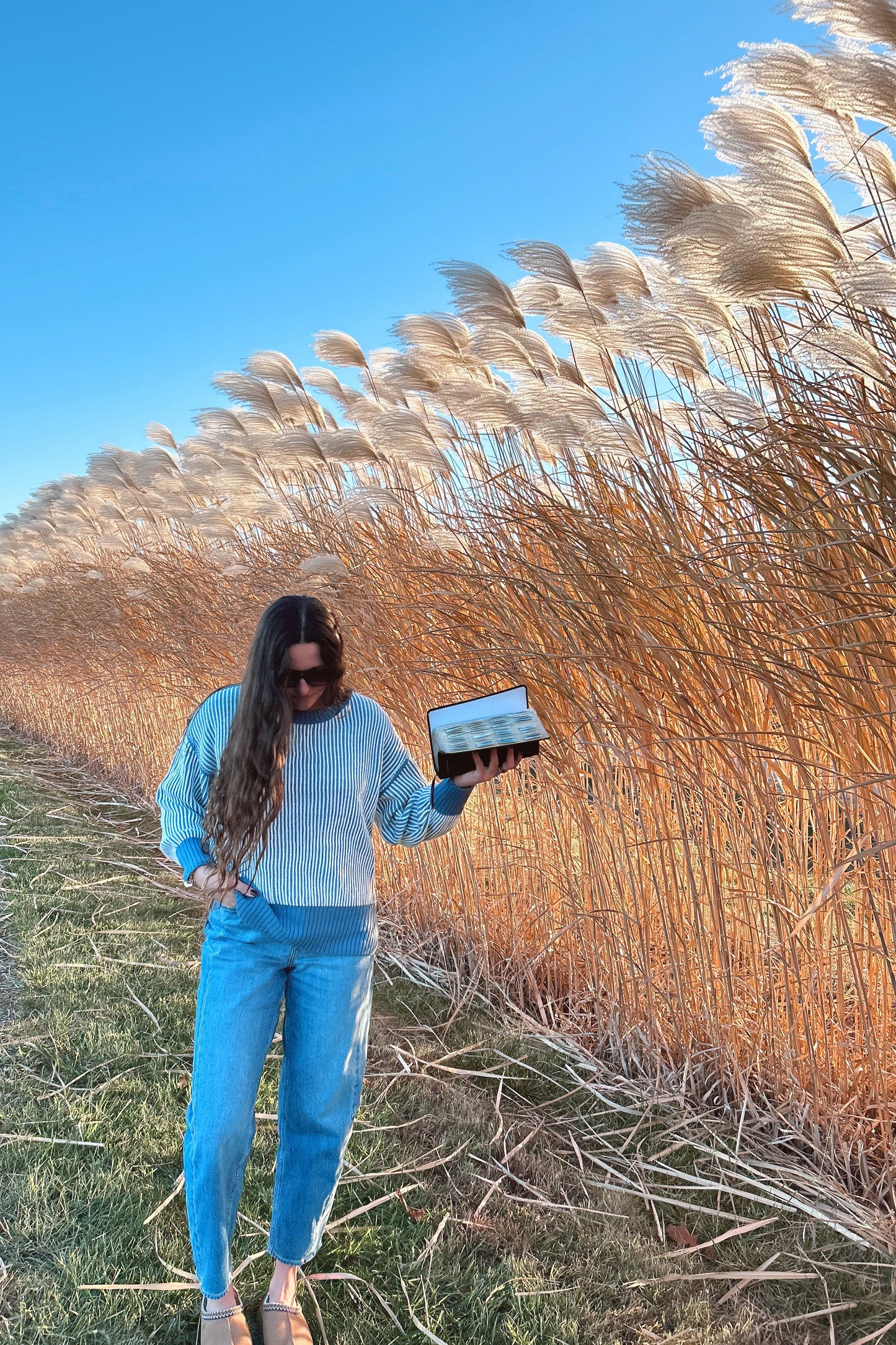 Betsy Blue Striped Sweater