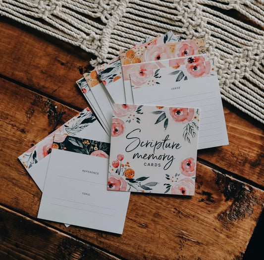 Floral Scripture Memory Cards