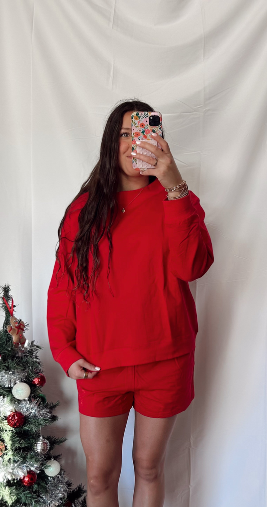 Red Lounge Terry Set