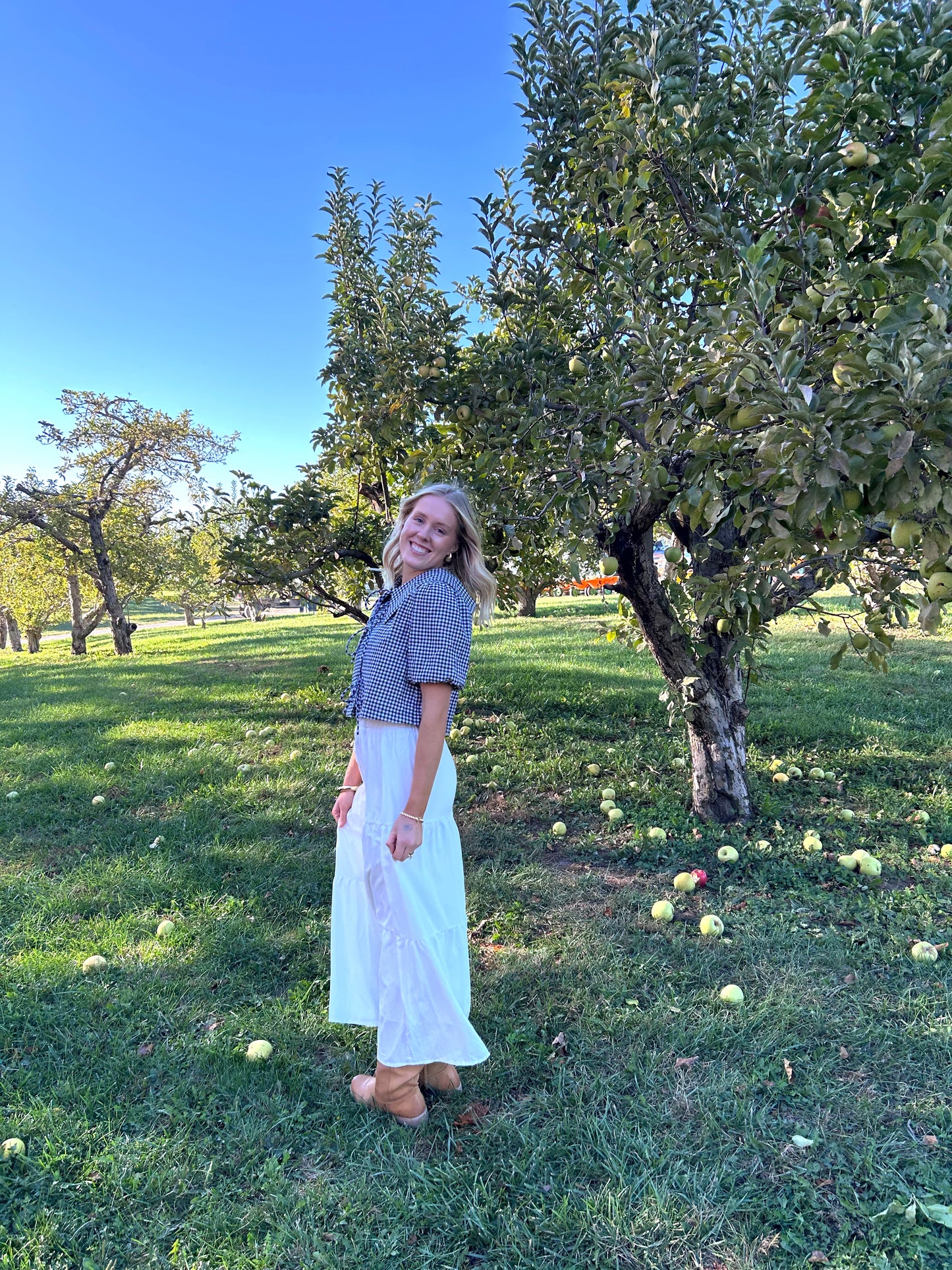 Pretty in Plaid Tie Top, black