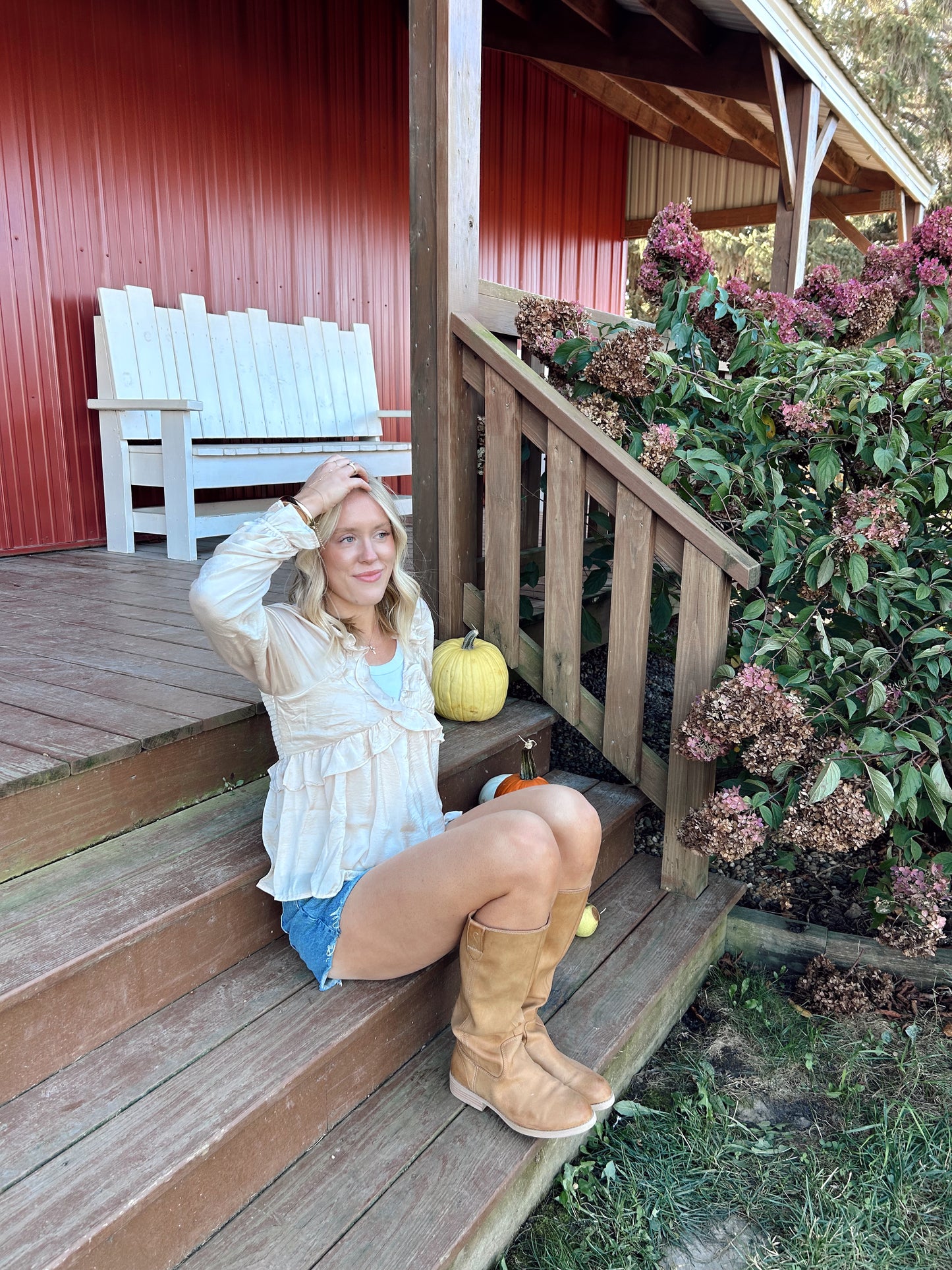 Golden Hour Satin Blouse, ivory