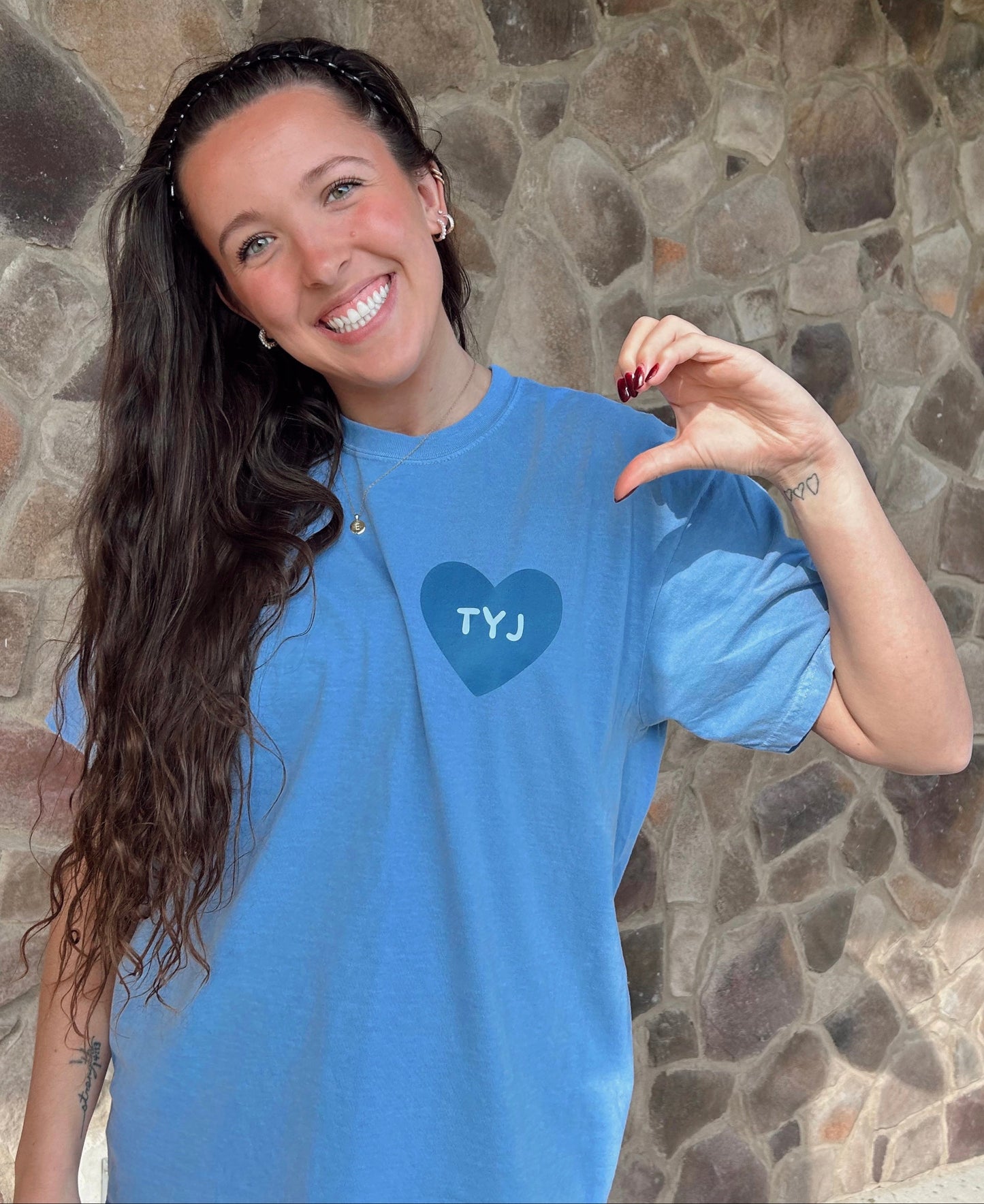 TYJ blue tee, XL whoopsie