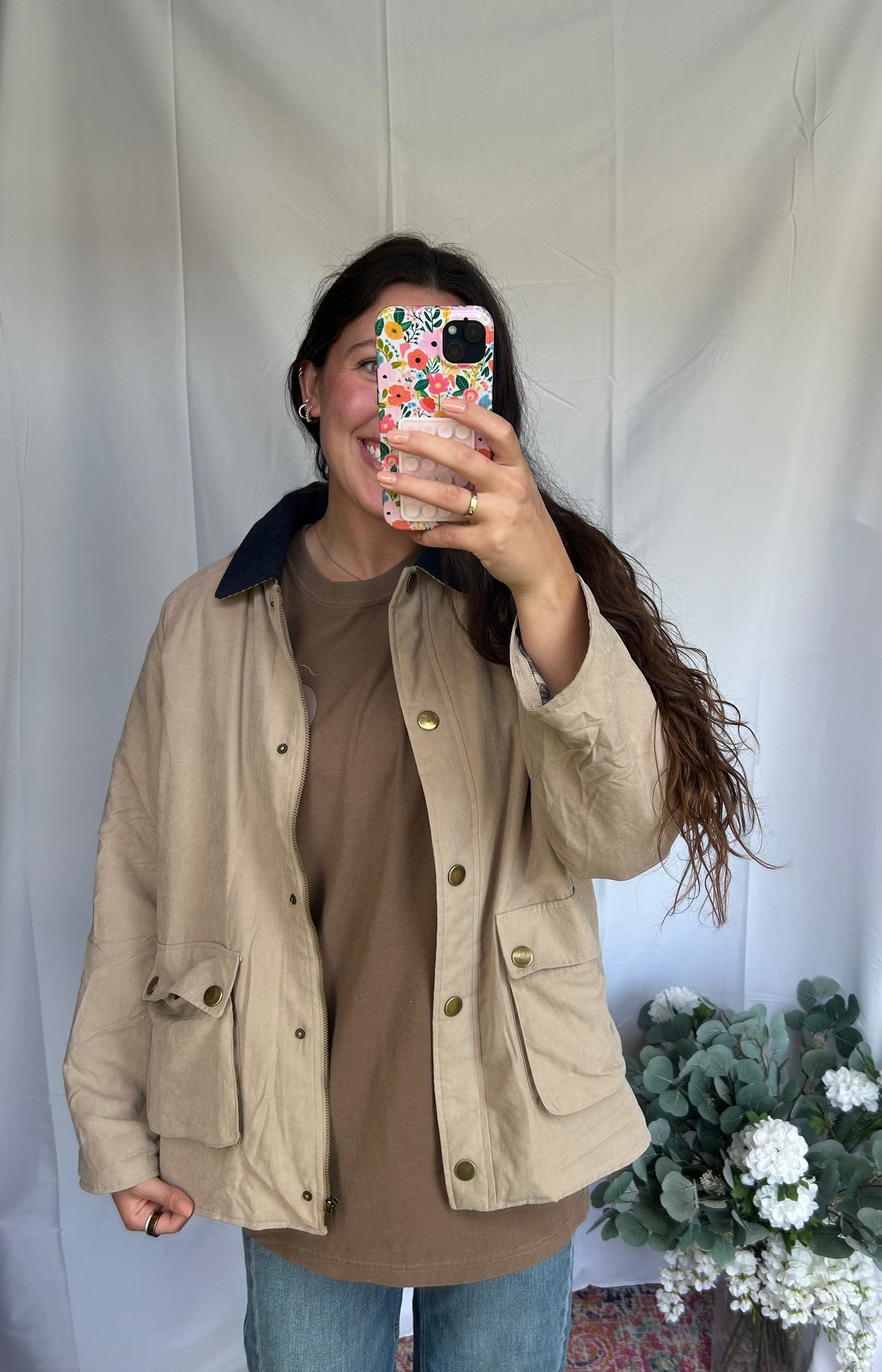 Harvest Barn Jacket, navy/taupe