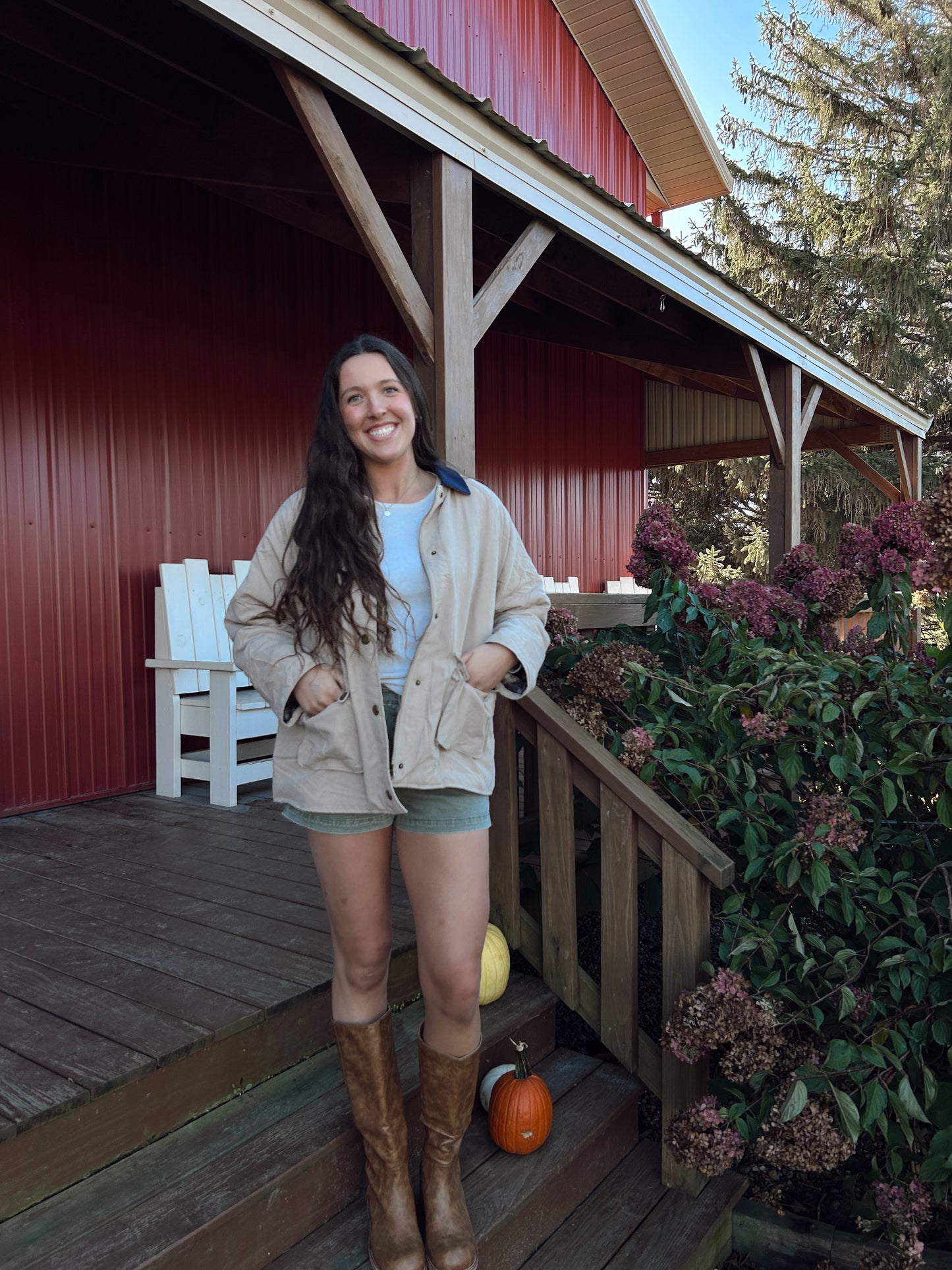 Harvest Barn Jacket, navy/taupe